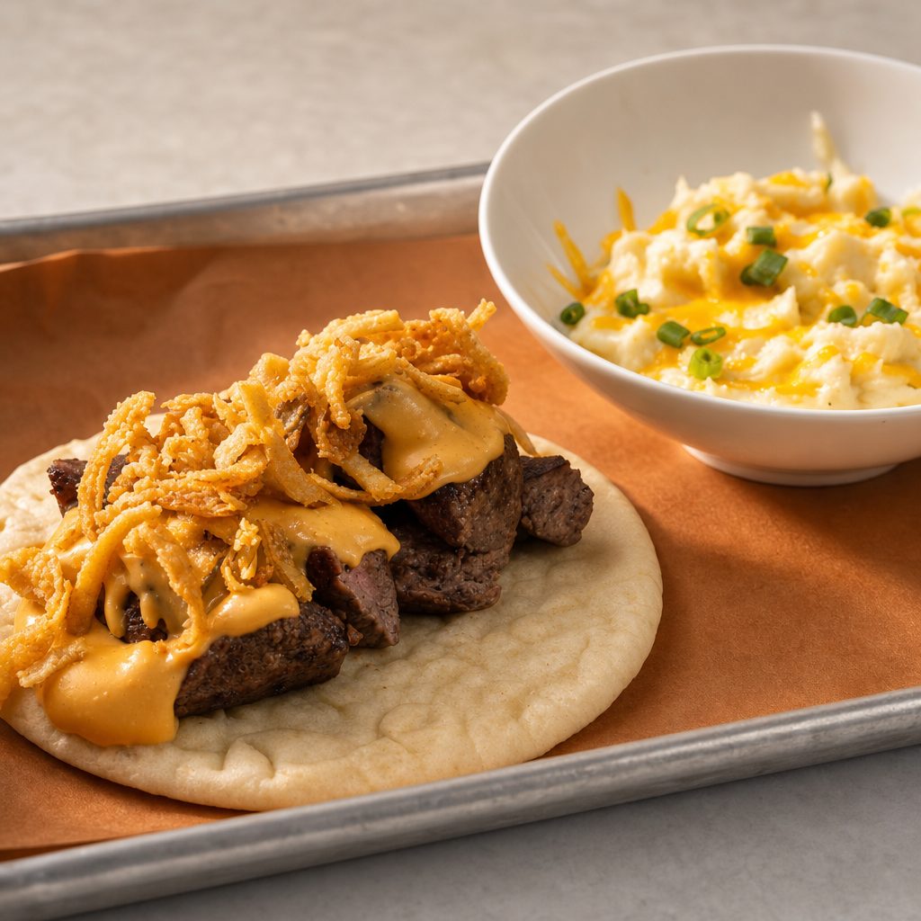 Beef Tip Pitas.