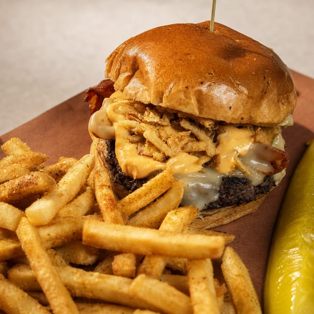 GB's Signature Burger.