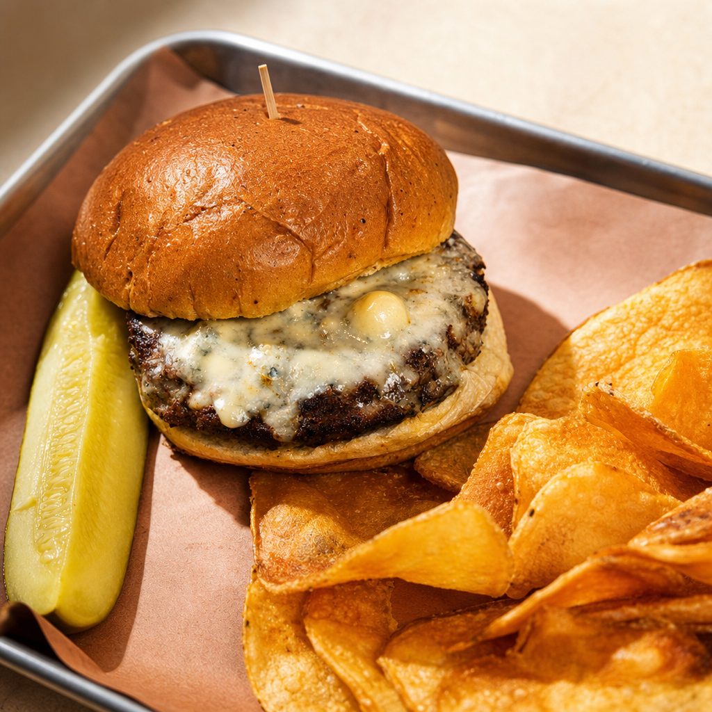 Black and Bleu Burger.